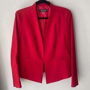 Red tailored blazer